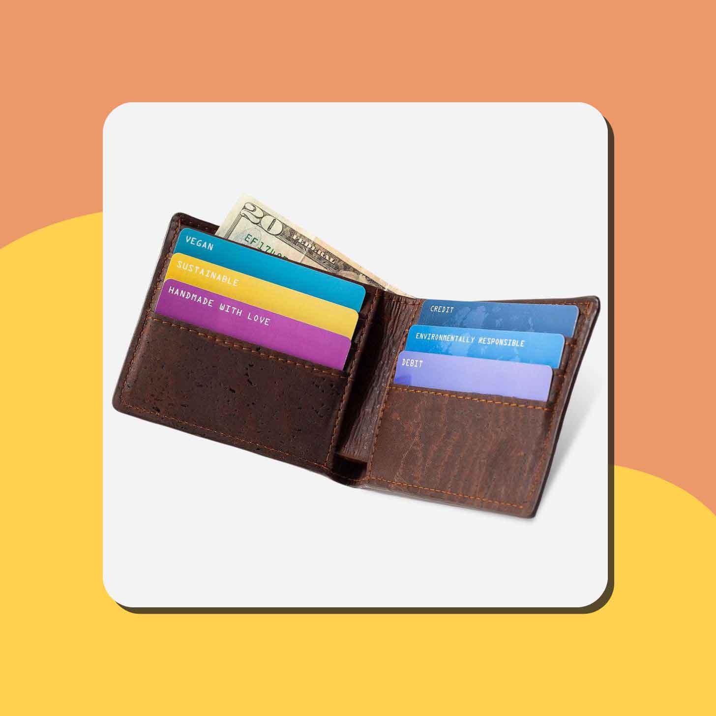 A dark brown Corkor wallet