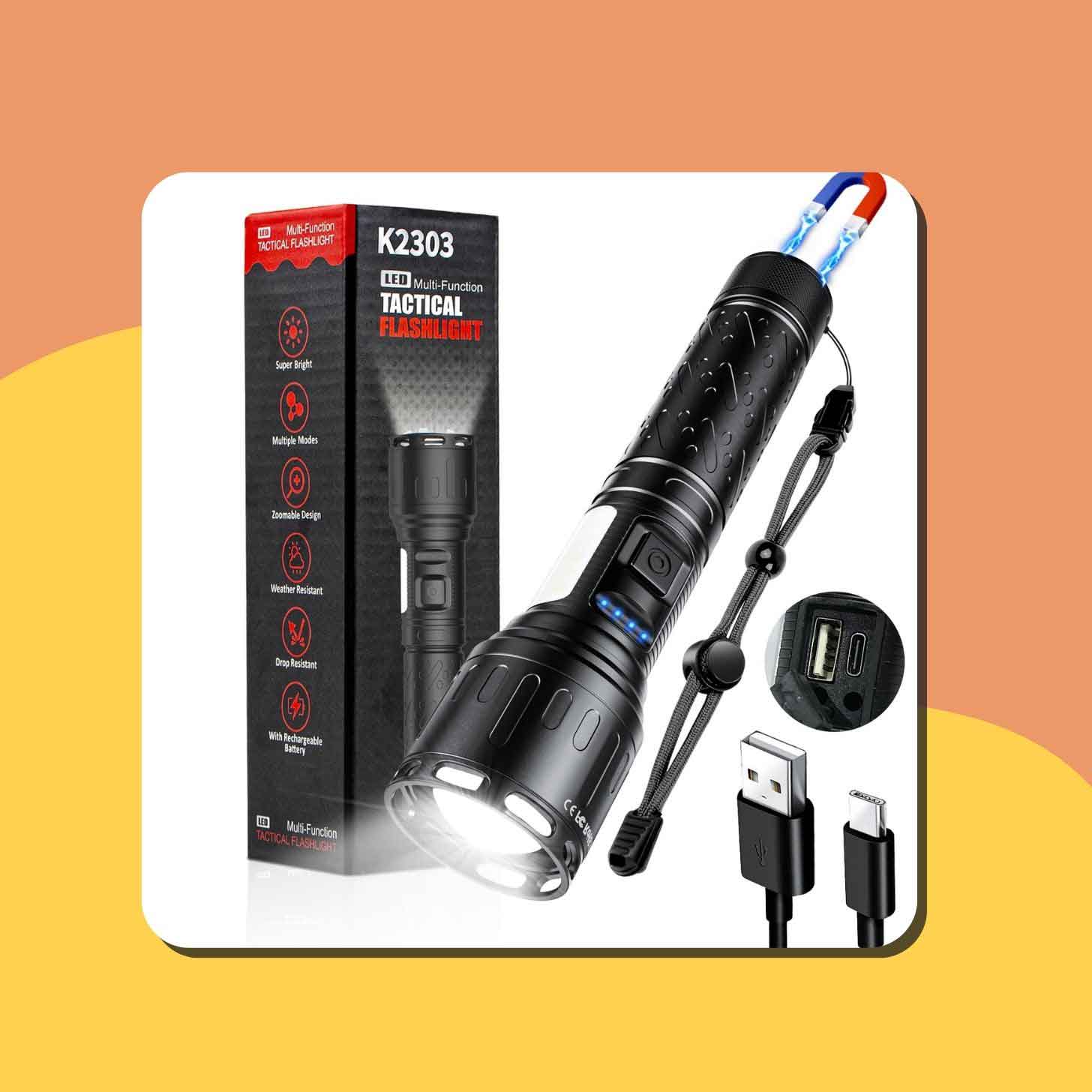 A rechargable flashlight