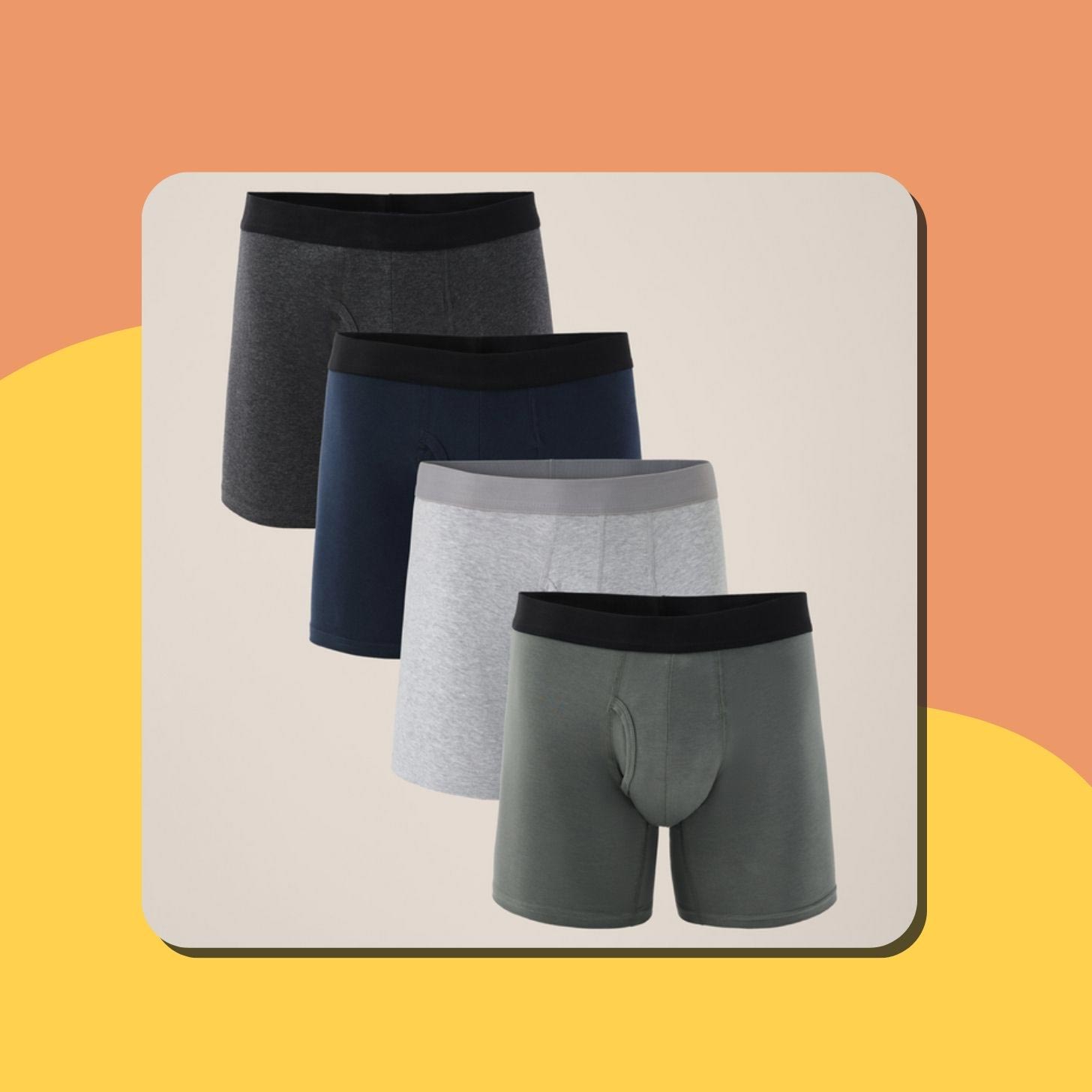 Four pairs of boxer briefs from Pact Apparel