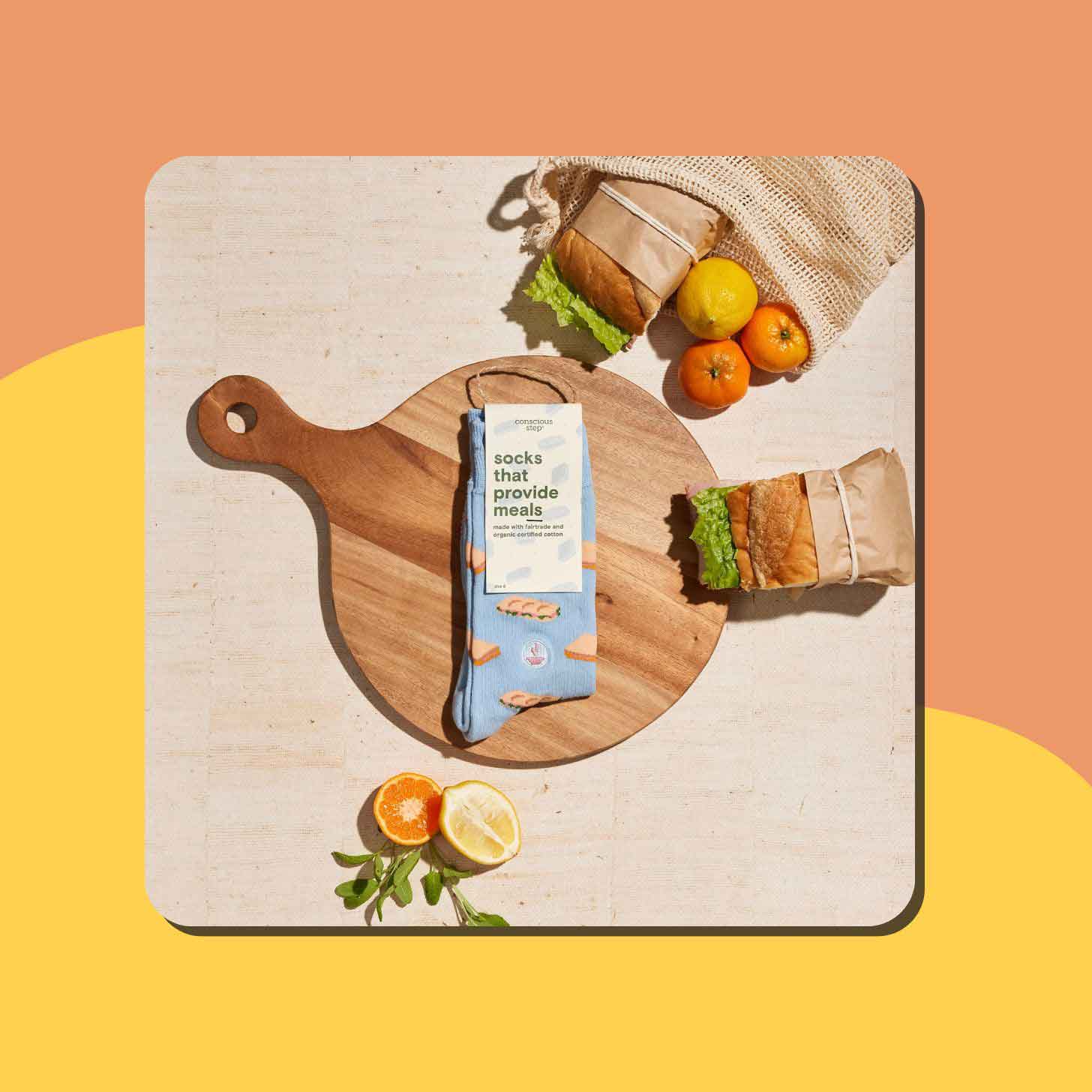 Socks that provide meals from Conscious Step