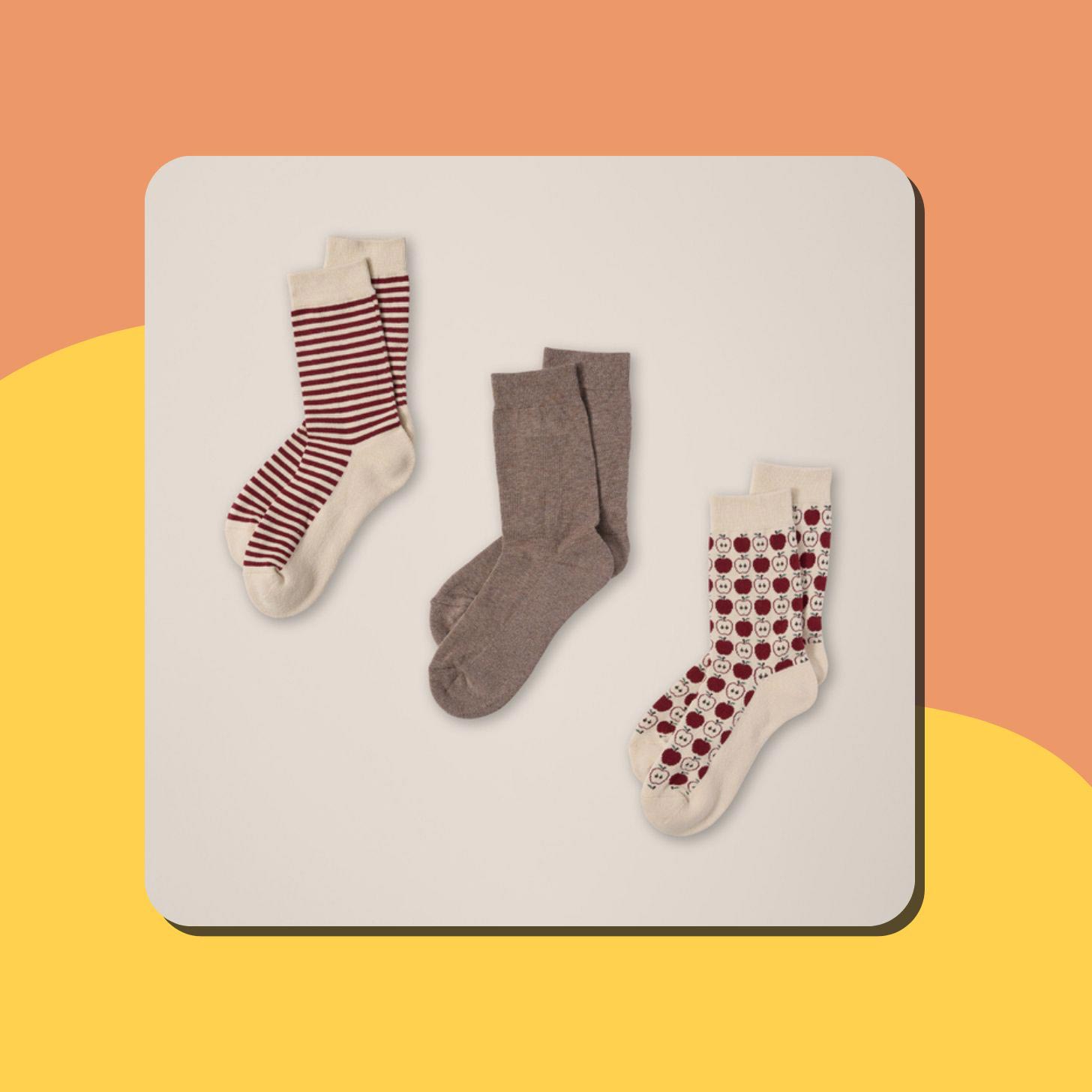 3 pairs of crew socks from Pact