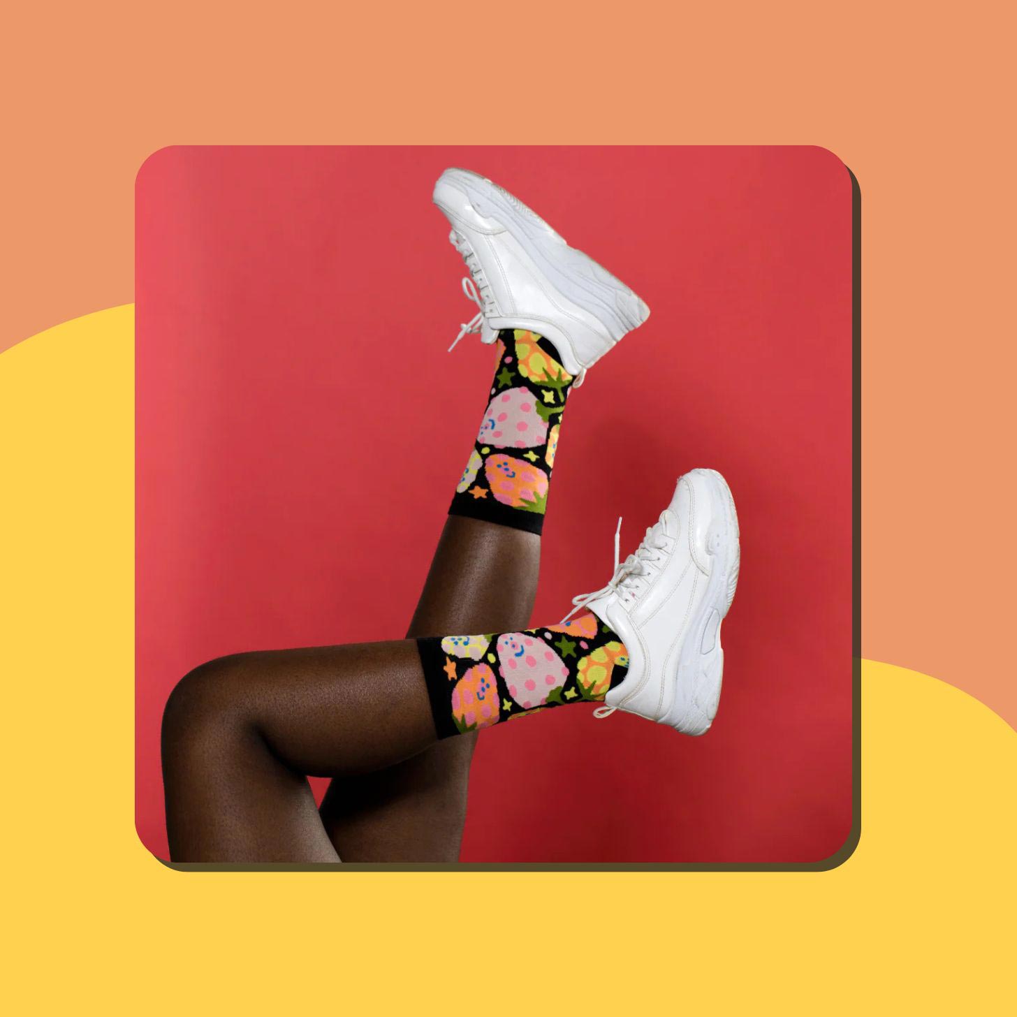 Colorful crew socks from Awesome Socks Club