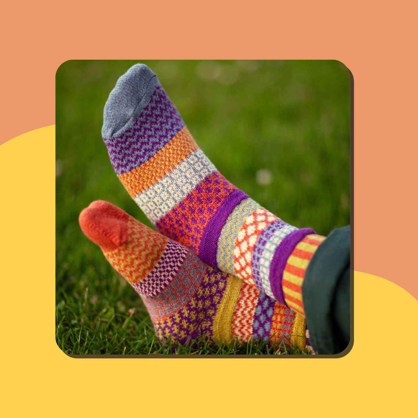 Colorful knit socks from Solmate Socks