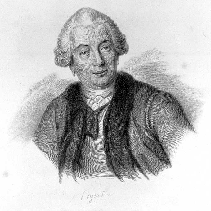 Claude Bourgelat, illustrated in black and white