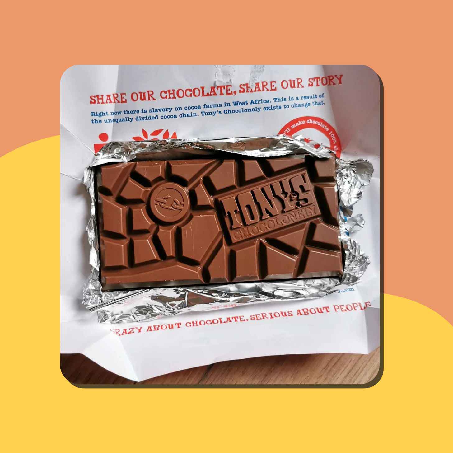 Tony's Chocolonely chocolate bar