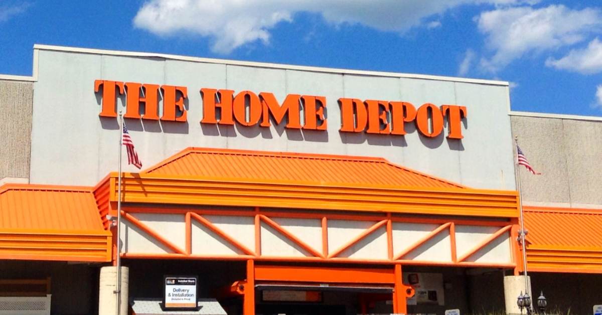 The exterior of a Home Depot