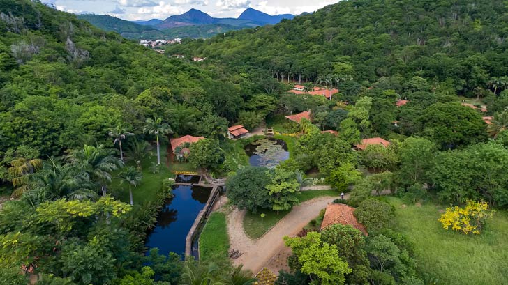 An aerial view of the Doce River Valley region in Brazil