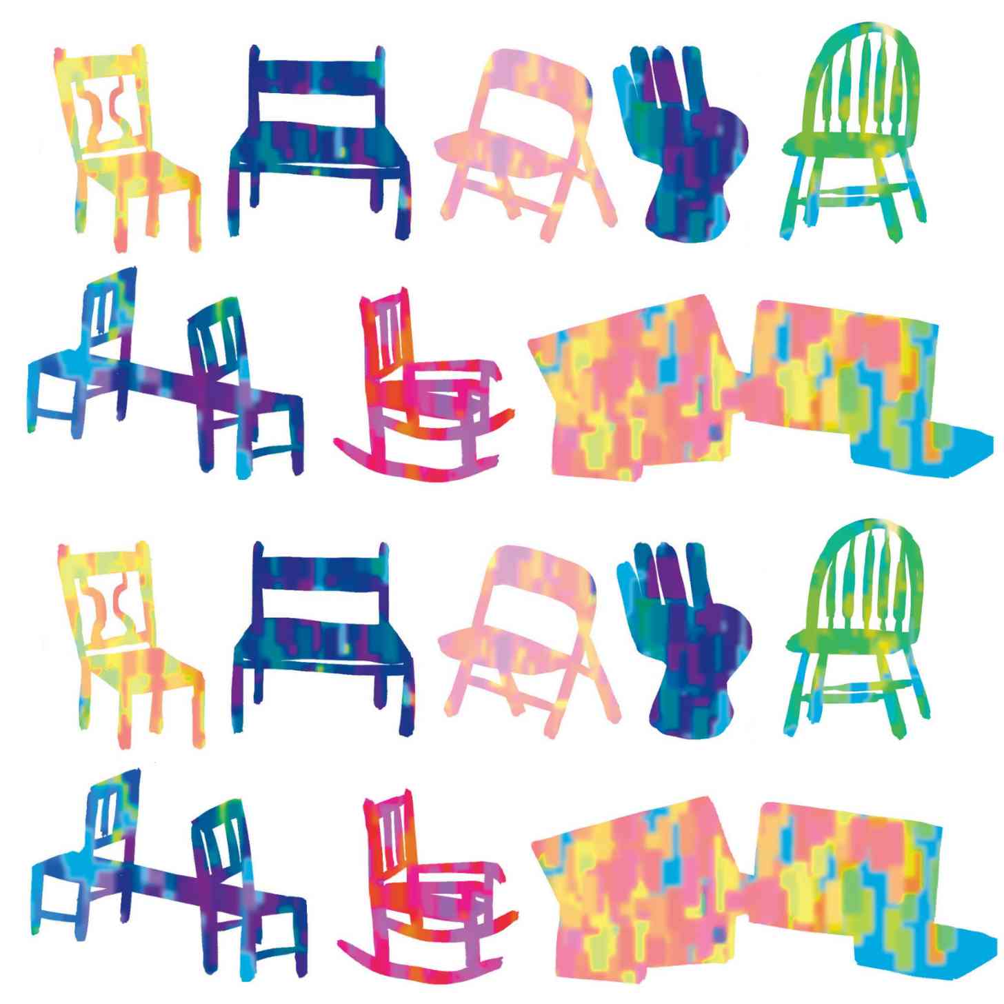A series of assorted chairs in different styles and colors (illustrated)