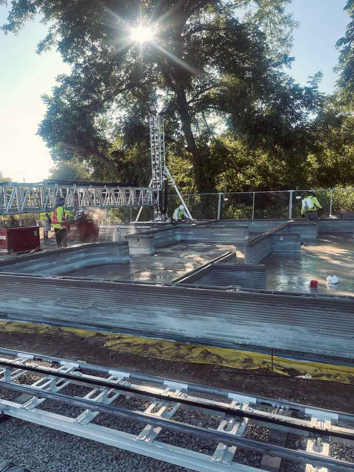 A large 3D printer builds a home from the ground up in California