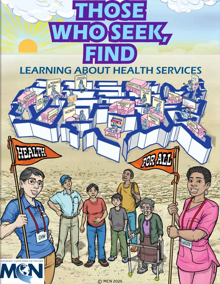 A comic book cover called 'Those Who Seek, Find: Learning About Health Services"