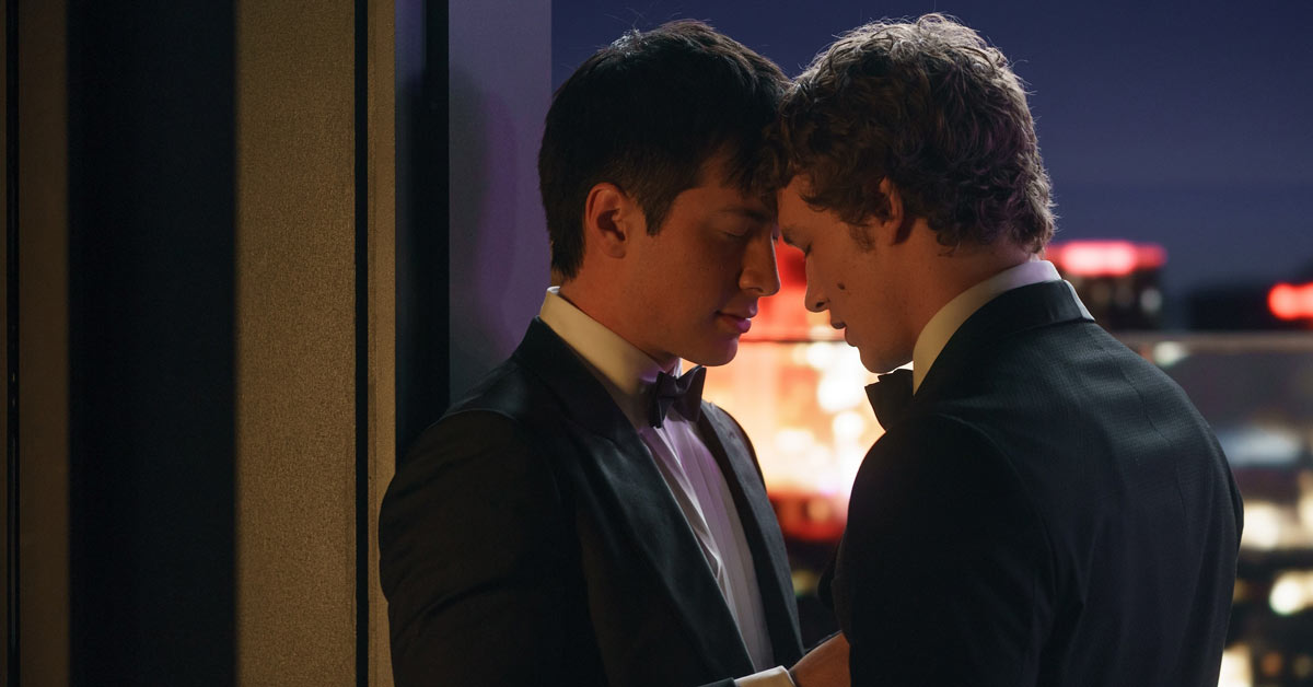 Hudson Williams and Connor Storrie in Crave's "Heated Rivalry"