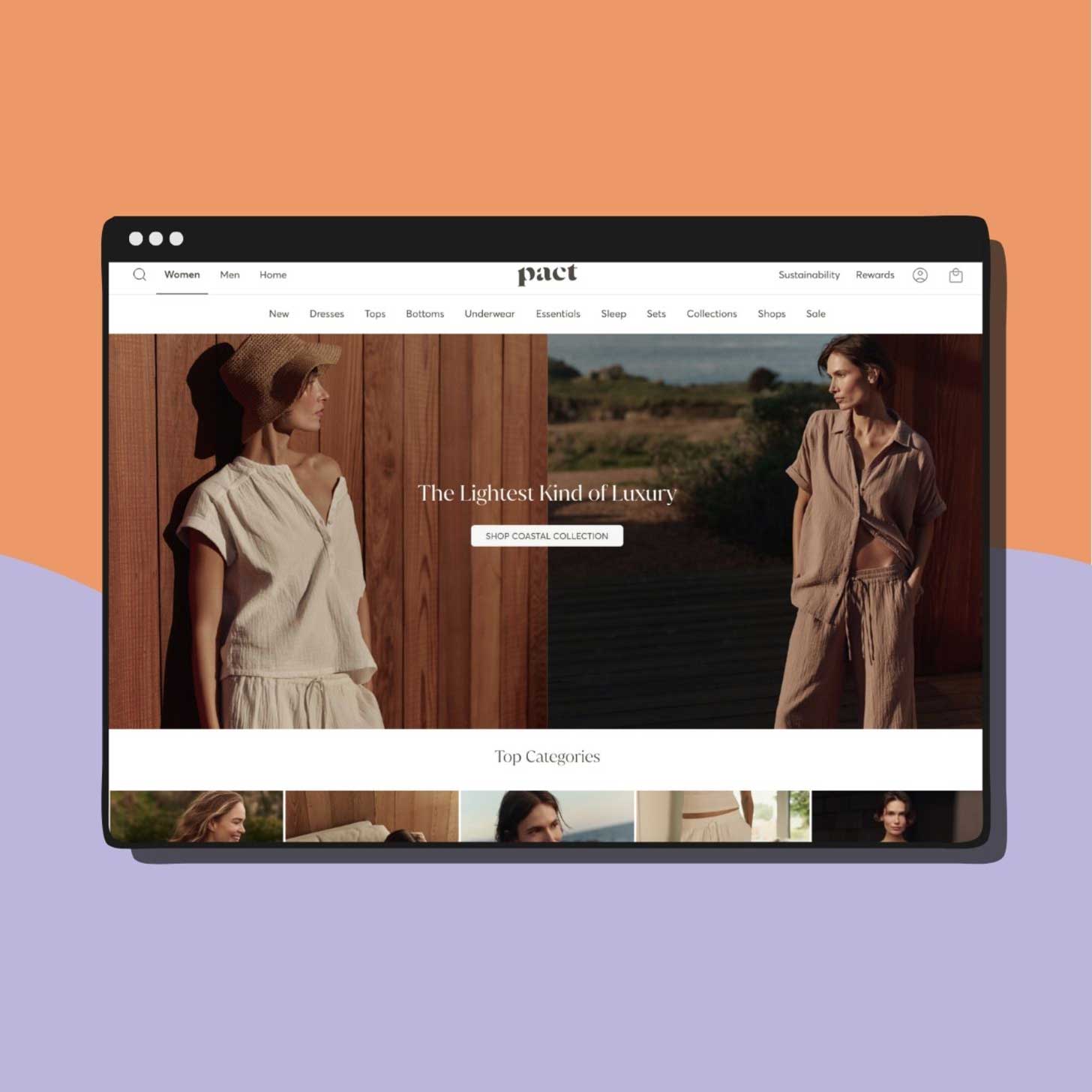 A screenshot of the Pact home page