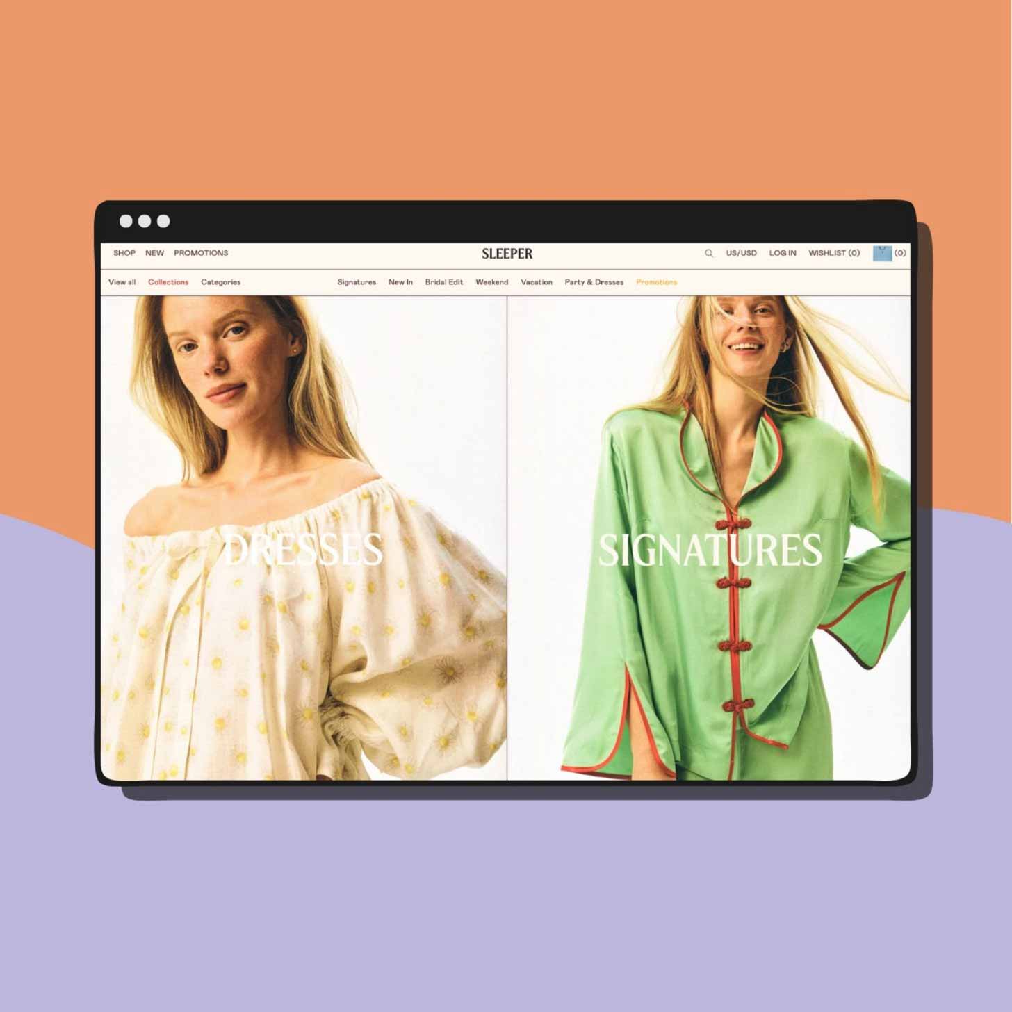 A screenshot of the Toad&Co home page