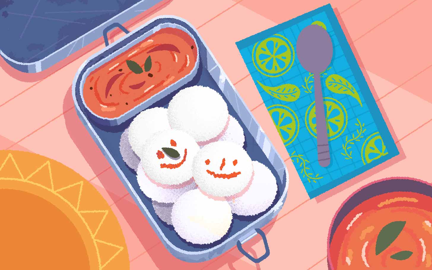 An illustration of a completed dish of food in the video game "Venba"