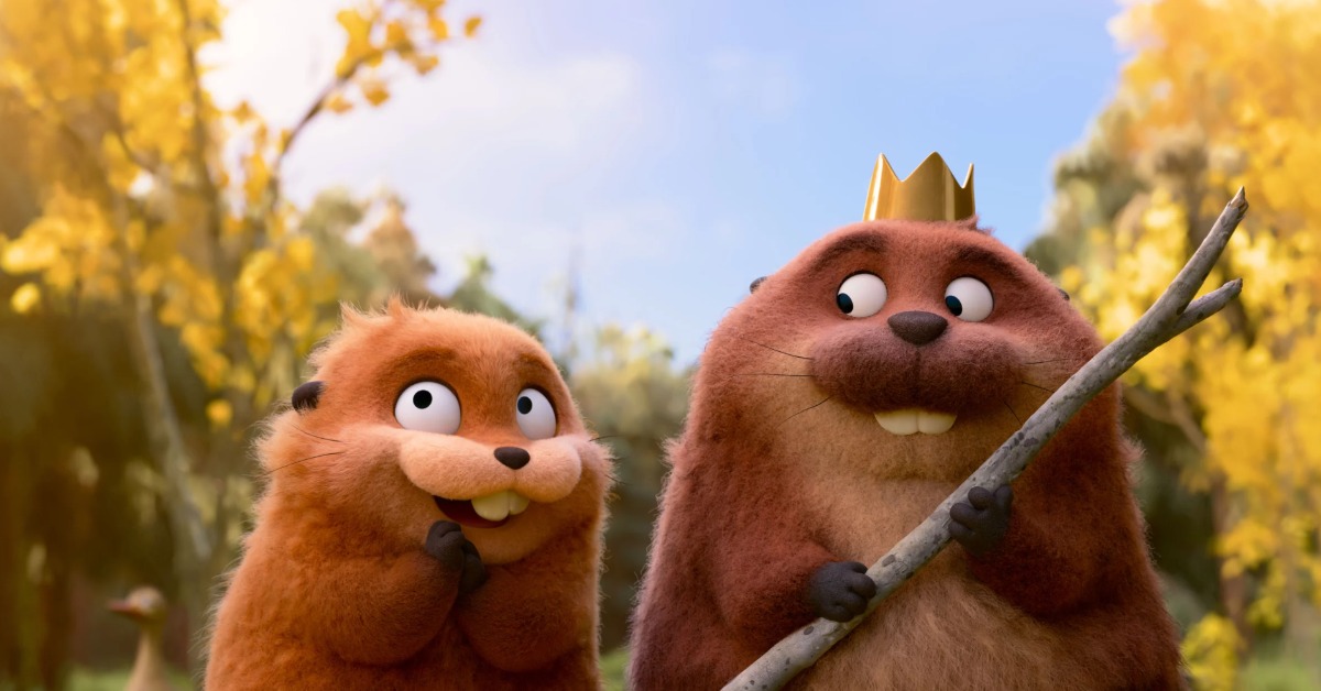 Two beavers in a still from the Pixar movie Hoppers