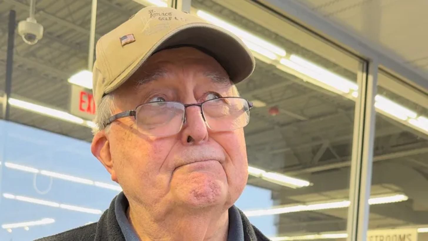 An old man, 88-year-old veteran Ed Bambas
