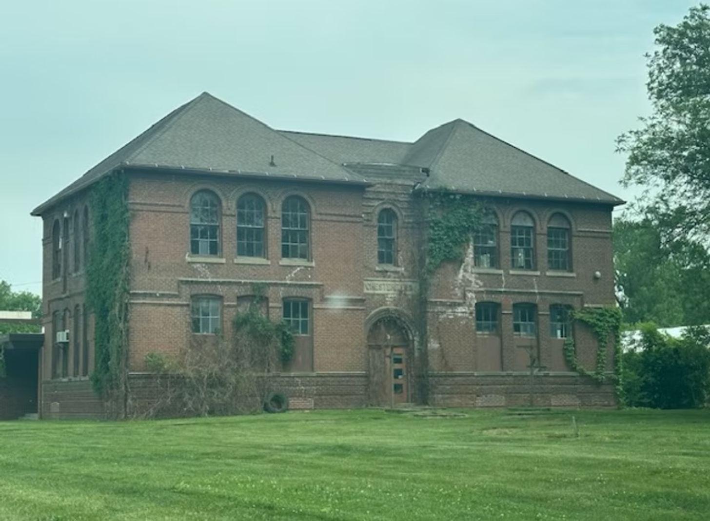 An abandoned 19th-century schoolhouse in Iowa