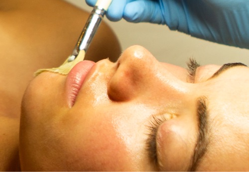 Young woman facial closeup