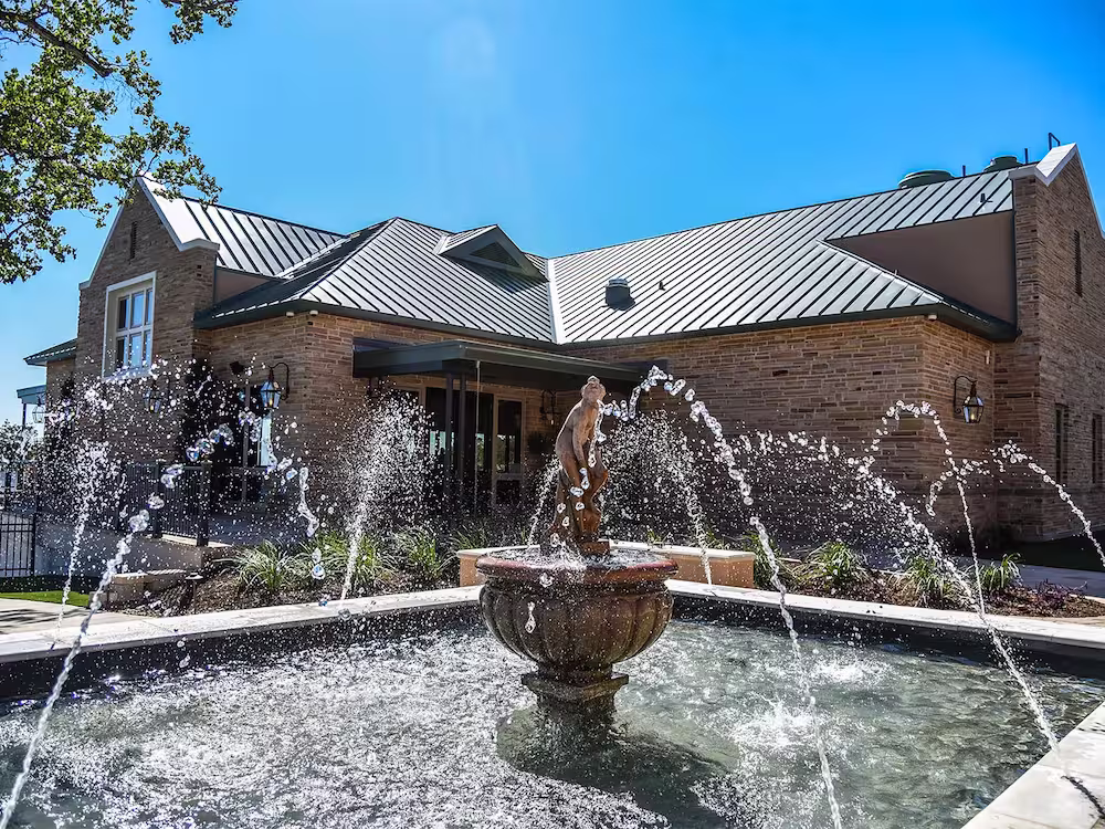 Fountain with water spraying