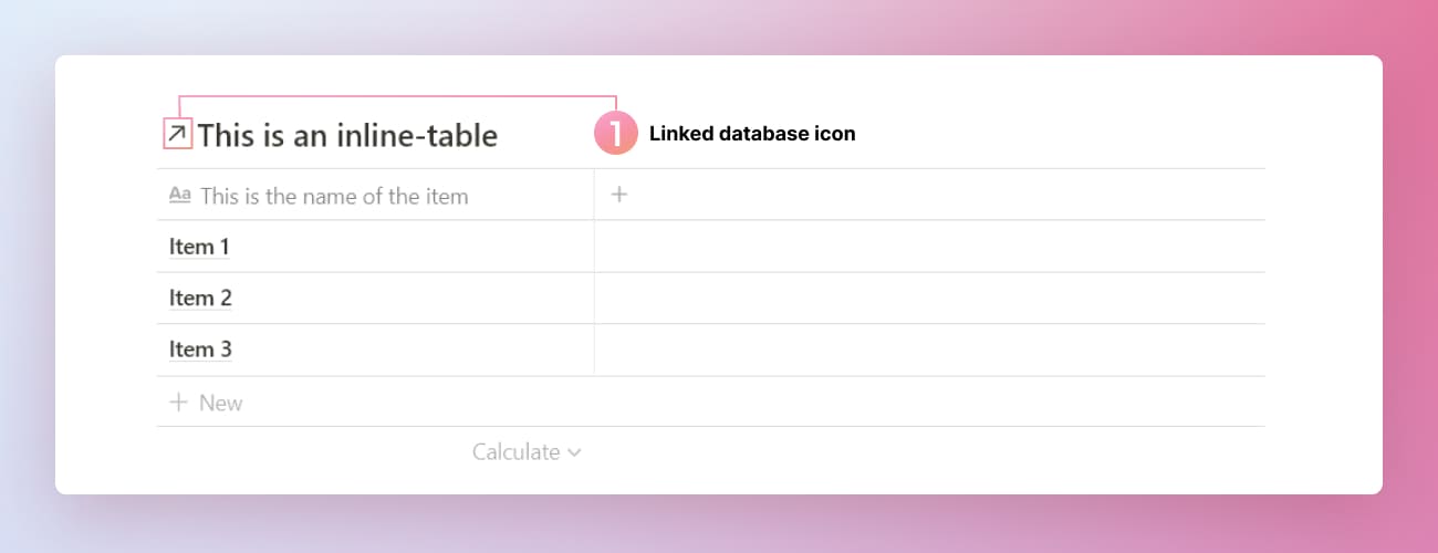 Notion linked database diagram.