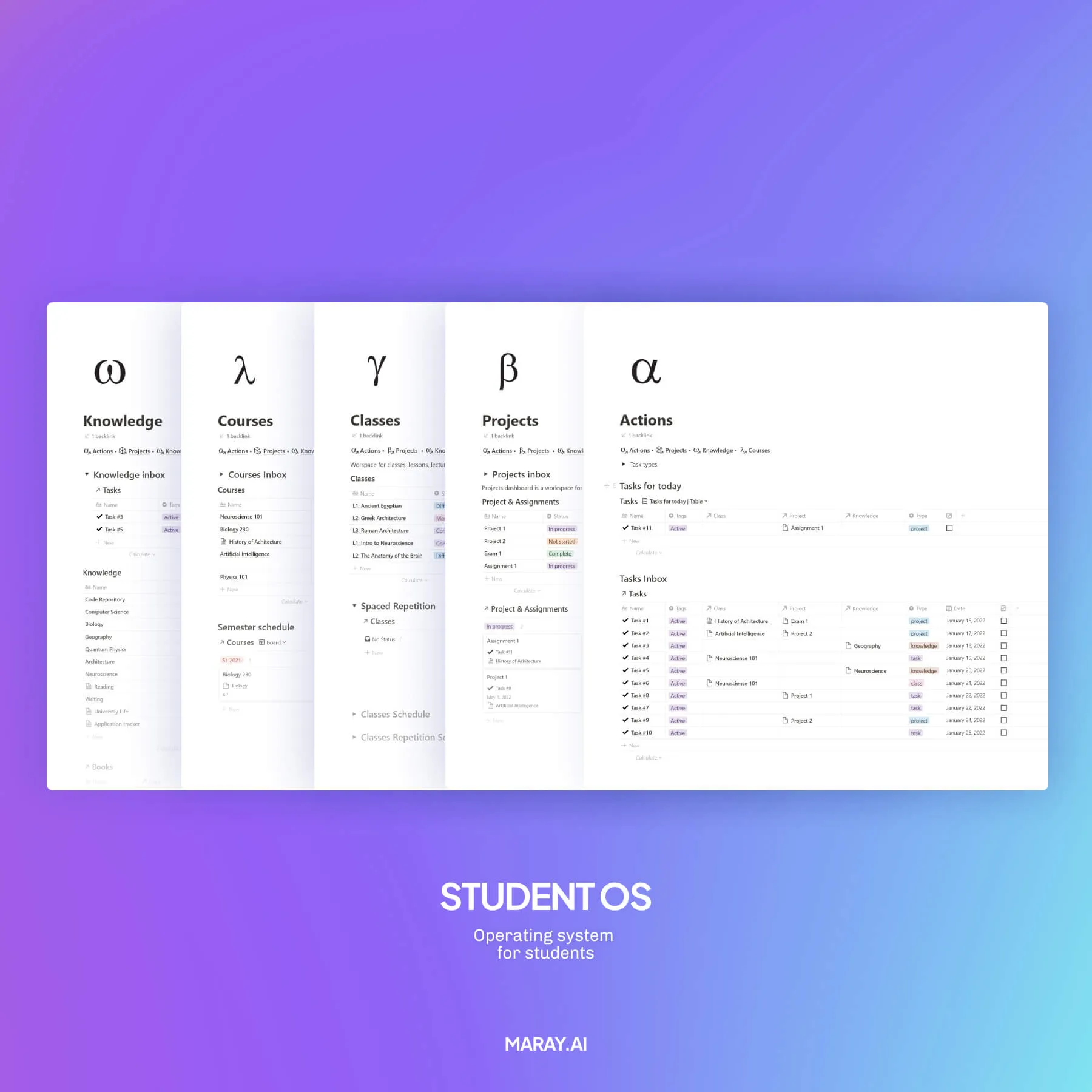 A set of templates for students.