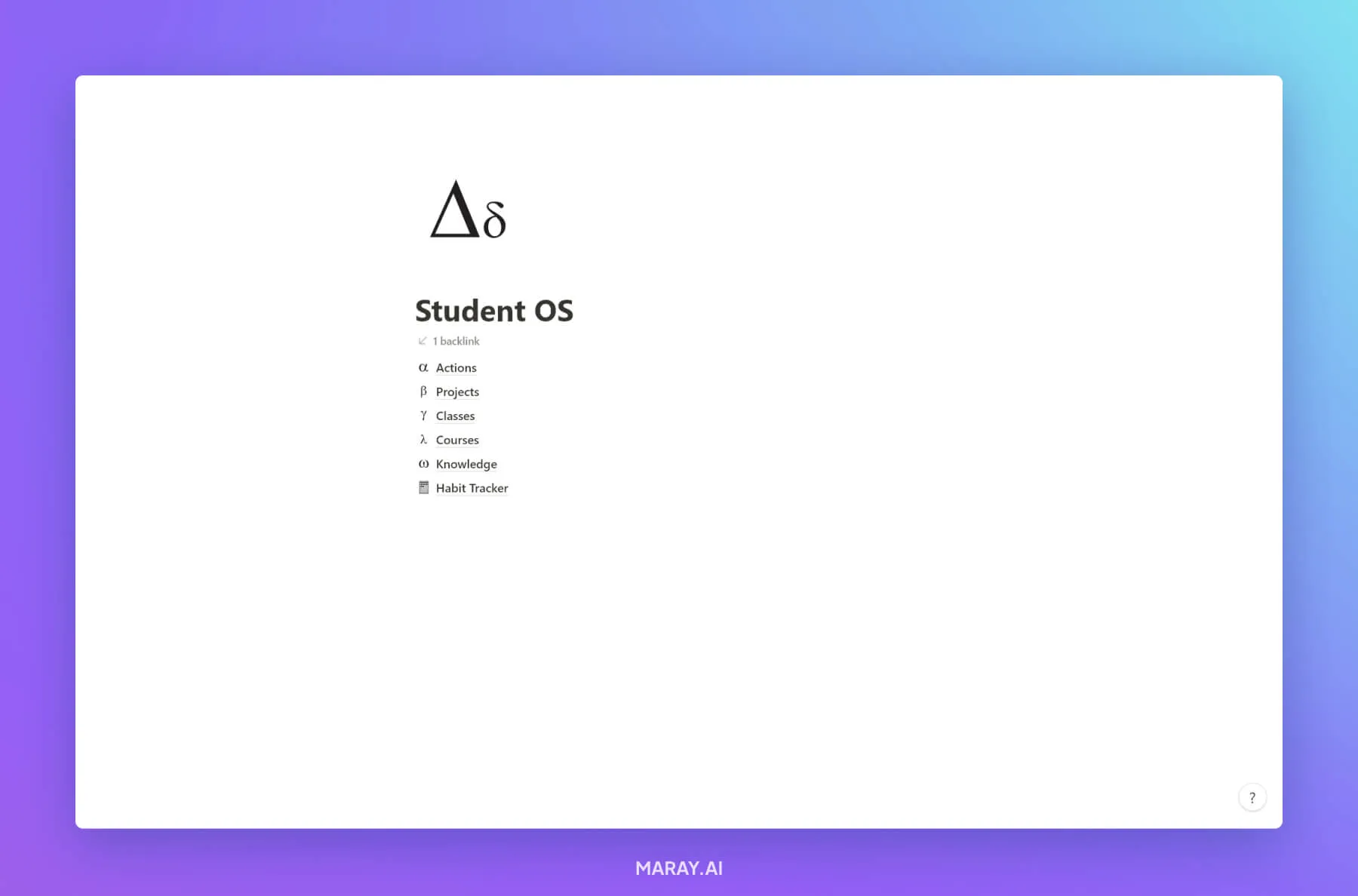 Structure of the Student OS. 