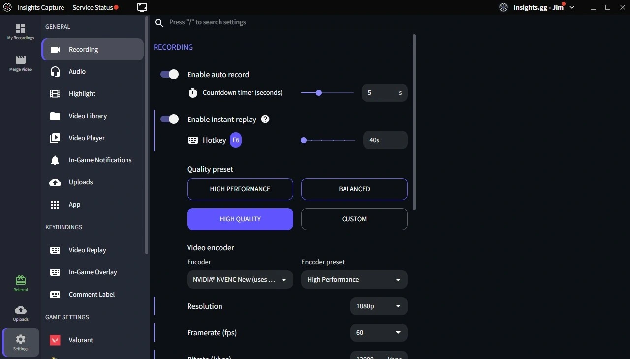 Step 3: Set Up Insights Capture for Fortnite