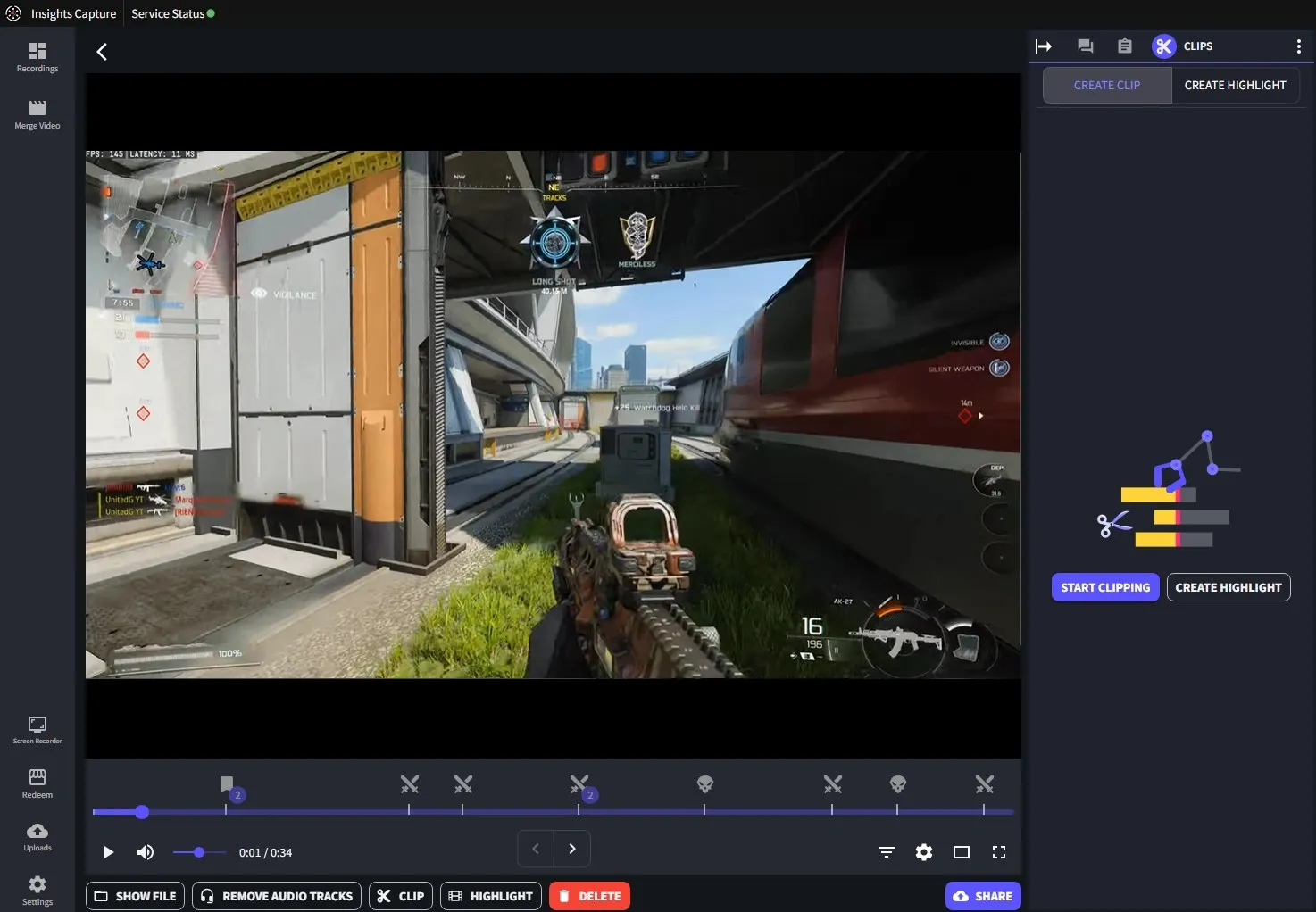Start Recording by Insights Capture