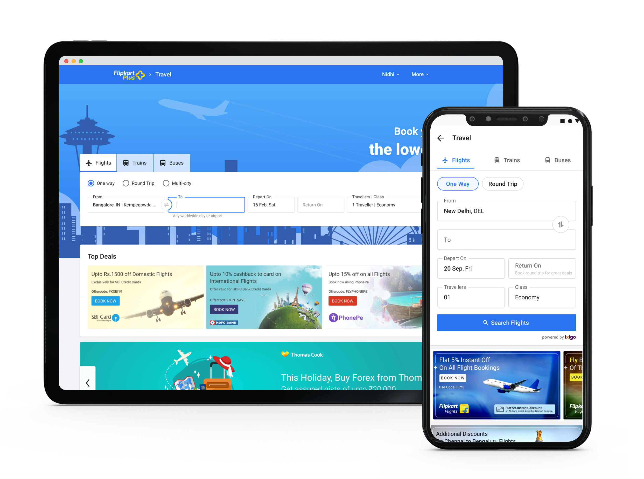 Travel landing page