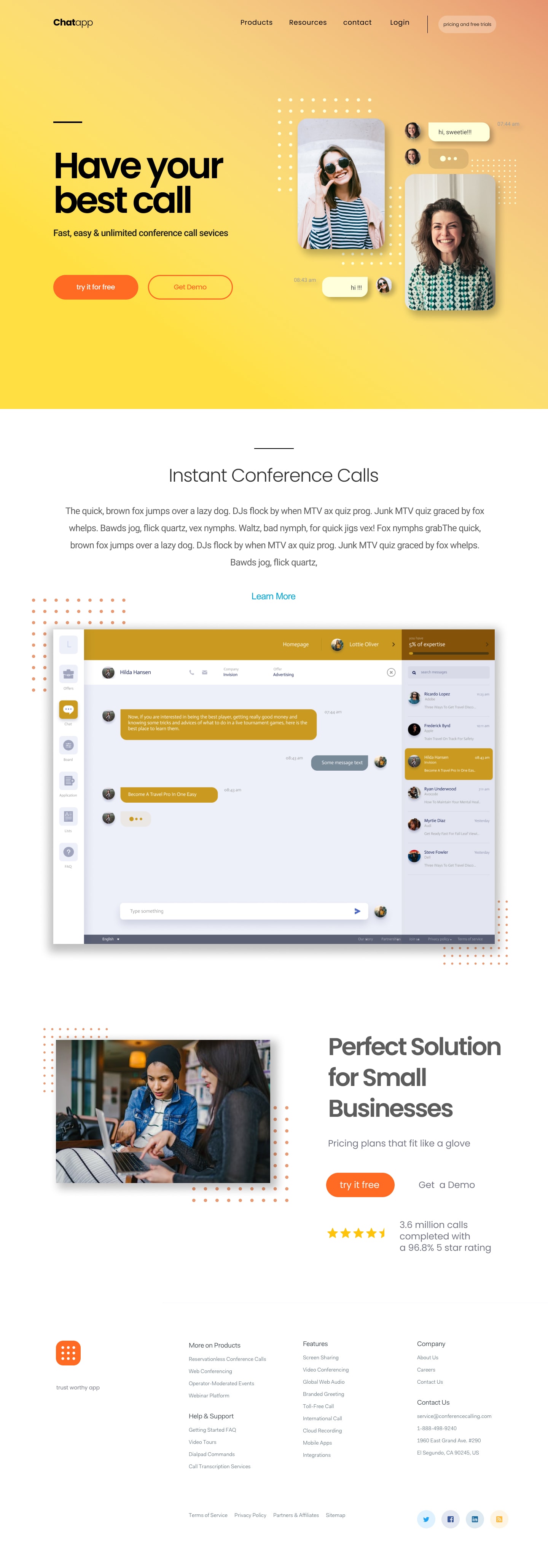A screenshot of web page