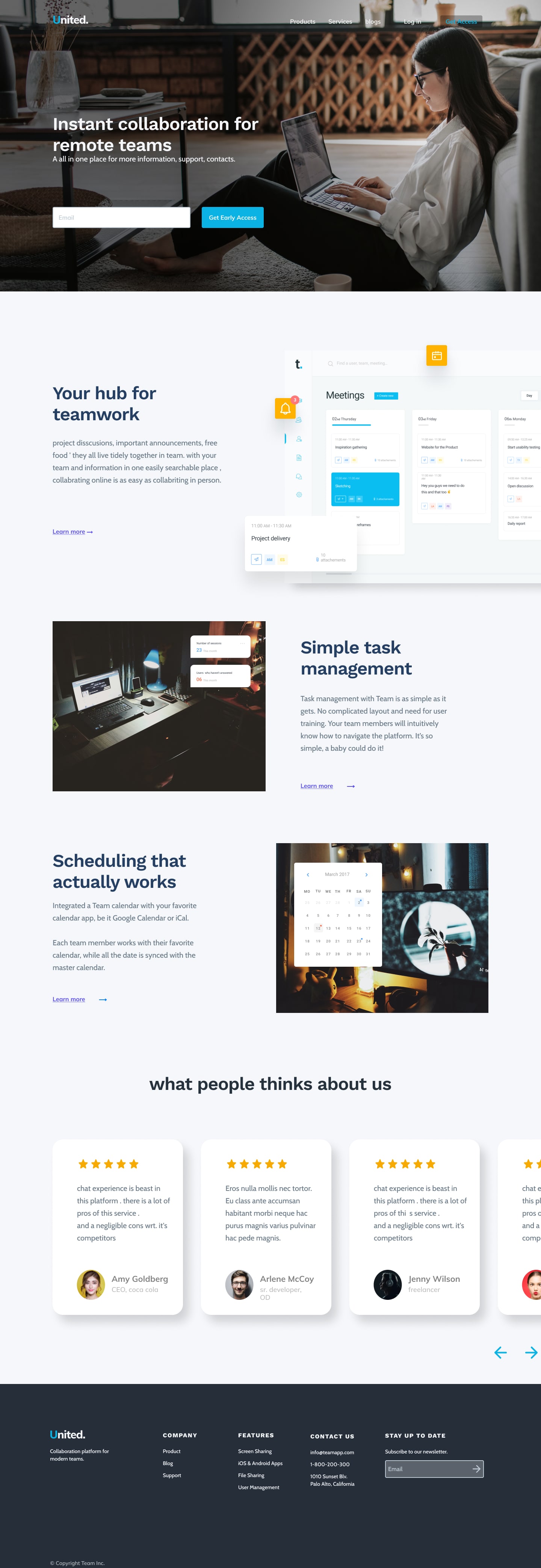 A screenshot of web page