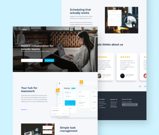 A mockup of a project