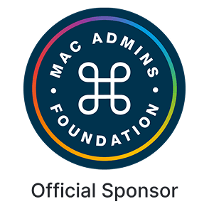 MacAdmins Foundation logo with Official Sponsor under it