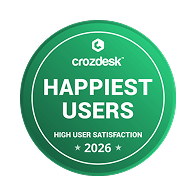 Happiest Users Crozdesk customer satisfaction award 2026
