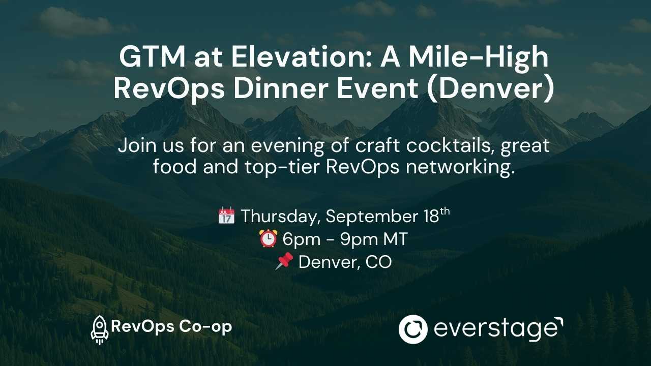 everstage RevOps dinner event denver