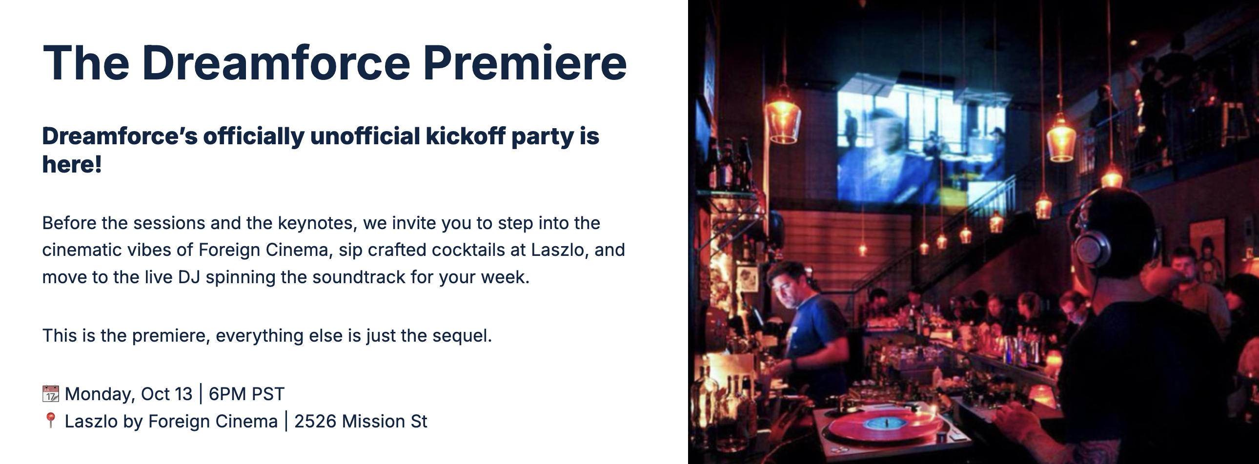dreamforce 2025 premiere event banner