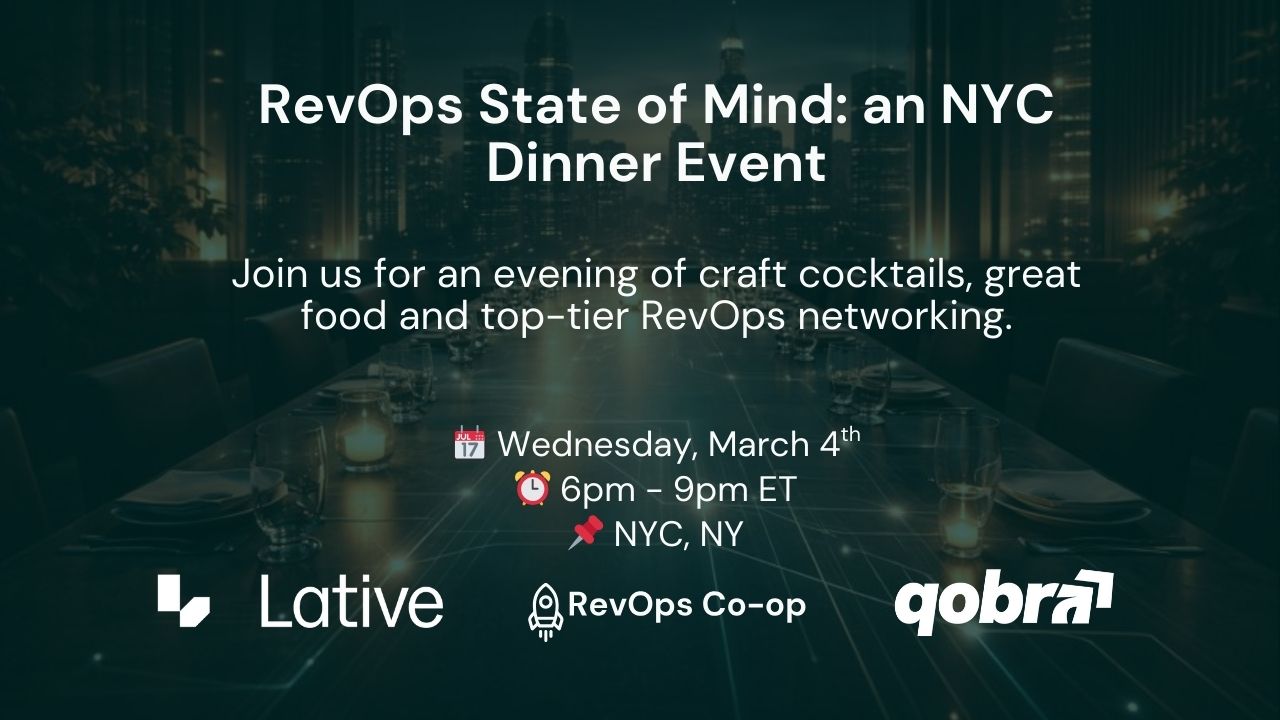 RevOps State of Mind: an NYC Dinner Event