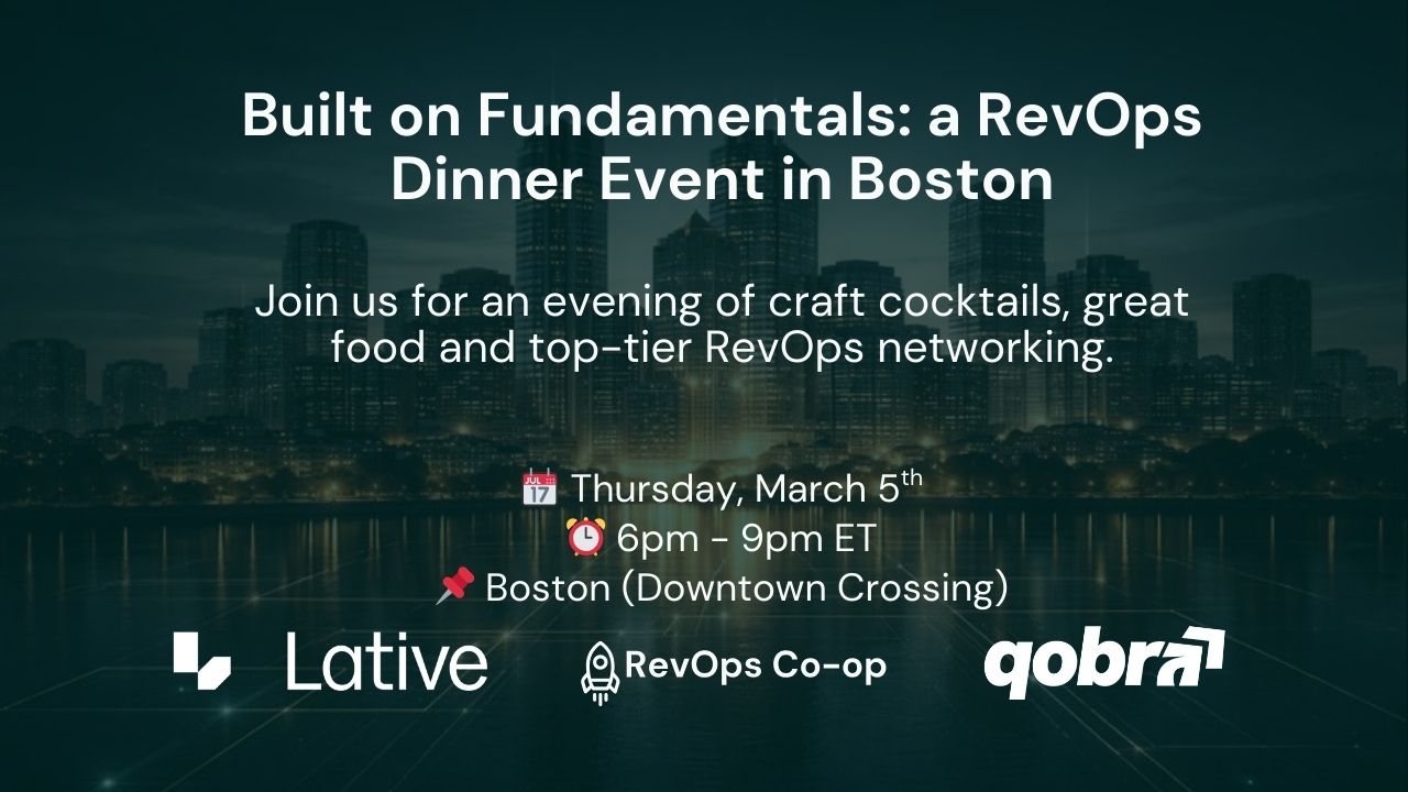 Built on Fundamentals: a RevOps Dinner Event in Boston
