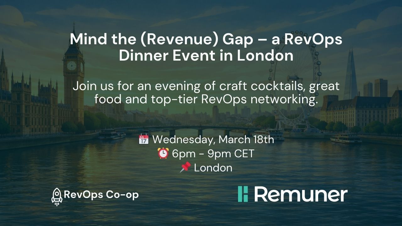 Mind the (Revenue) Gap – a RevOps Dinner Event in London