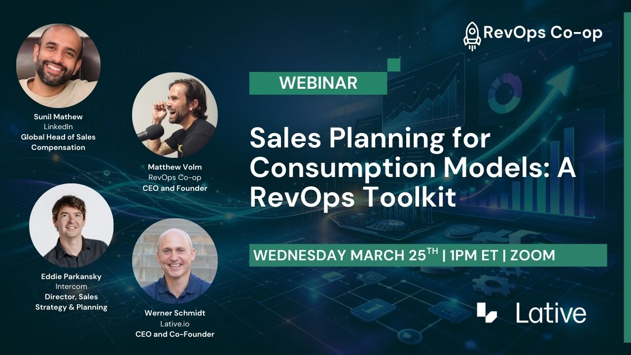 Sales Planning for Consumption Models: A RevOps Toolkit
