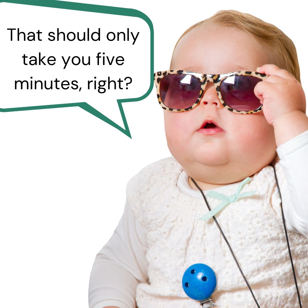 that should only take you five minutes