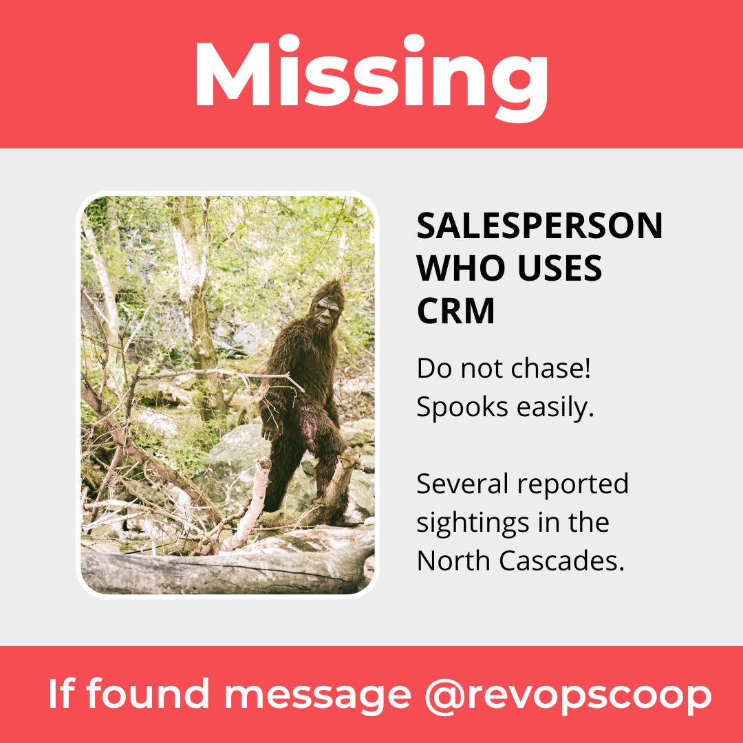 a salesperson who uses the CRM is very rare