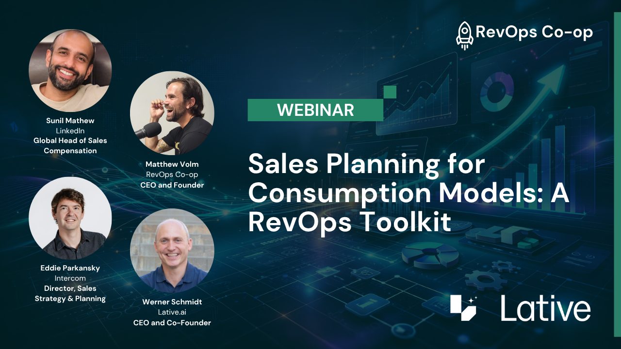 Sales Planning for Consumption Models: A RevOps Toolkit