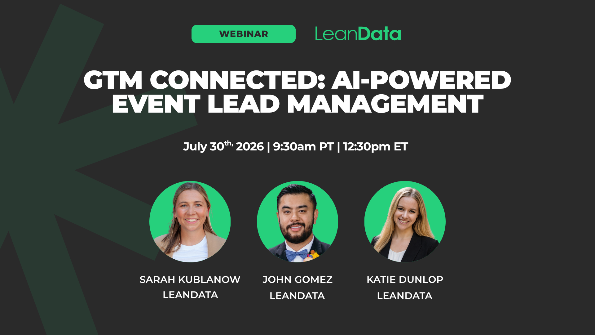 GTM Connected: Event Lead Management