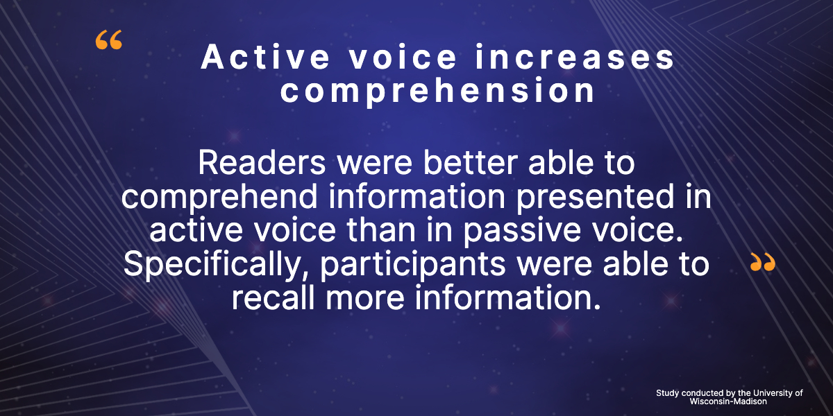 active voice vs passive voice