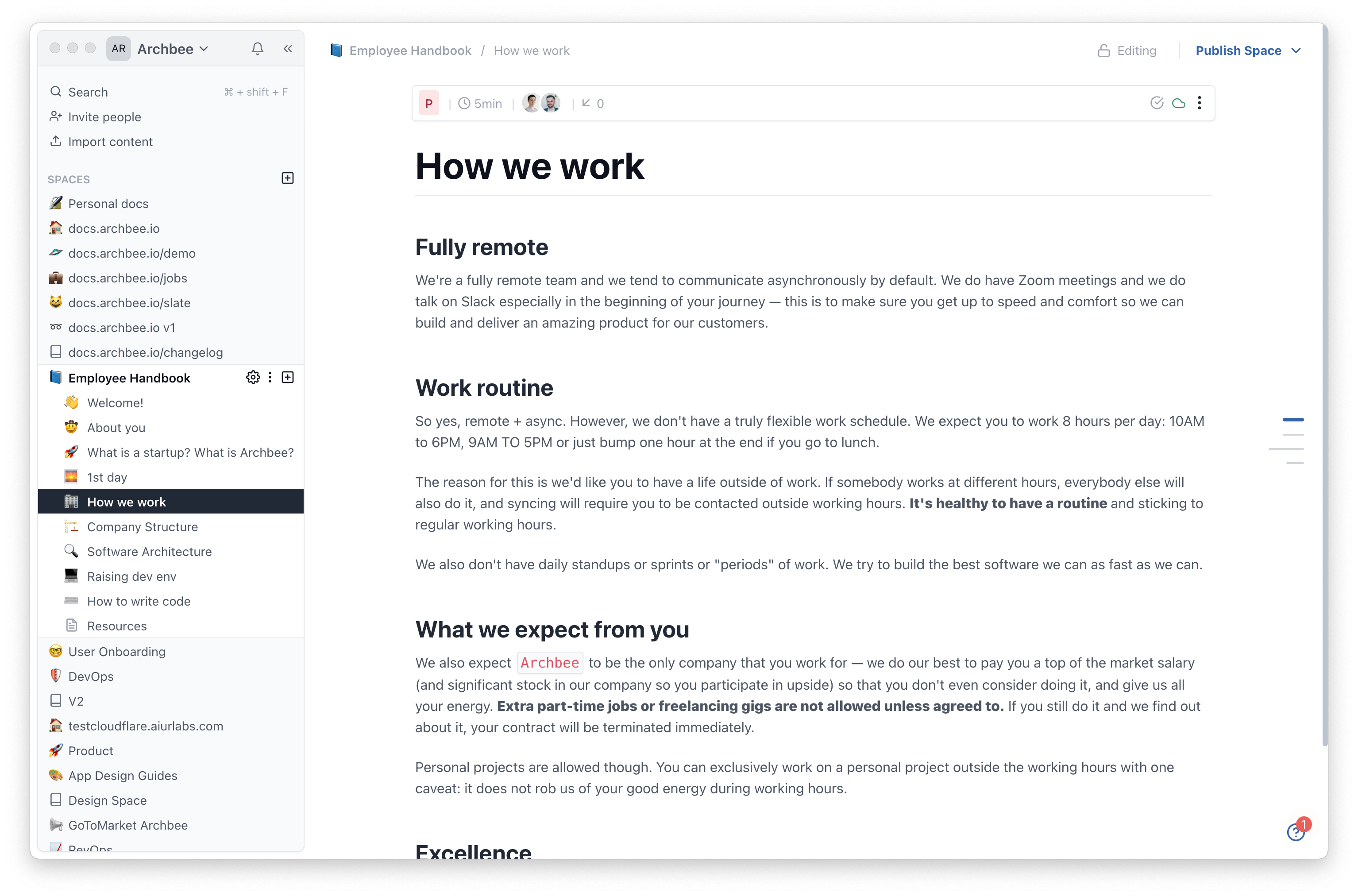 Process documentation and SOPs | Archbee