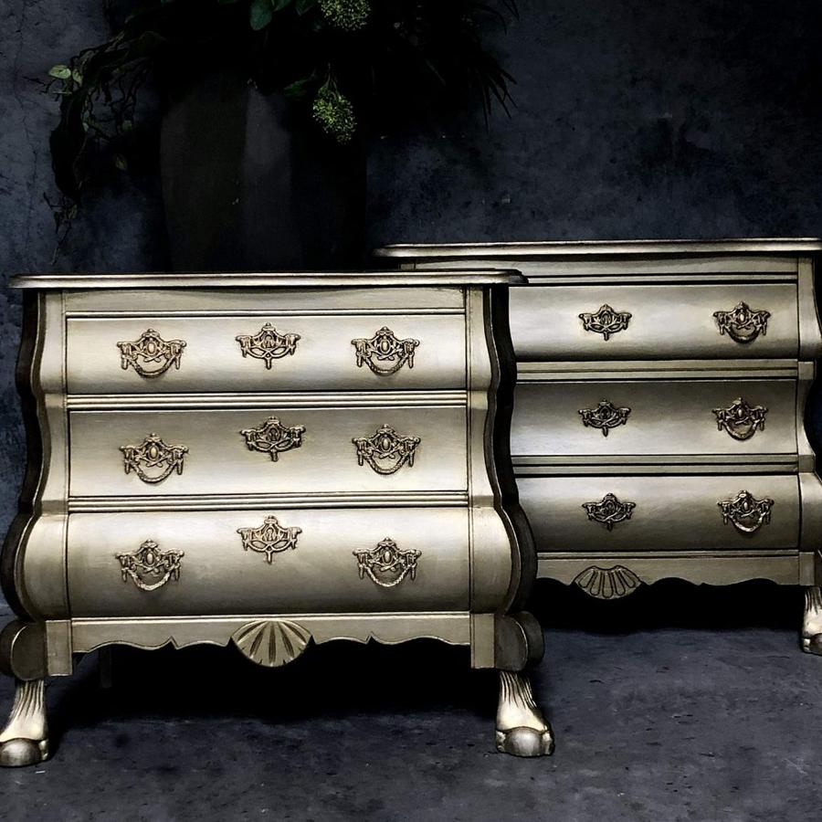 Drawers with Artisan Metallic Creme Paint