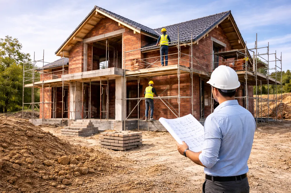 monitorizare santier constructii casa la rosu