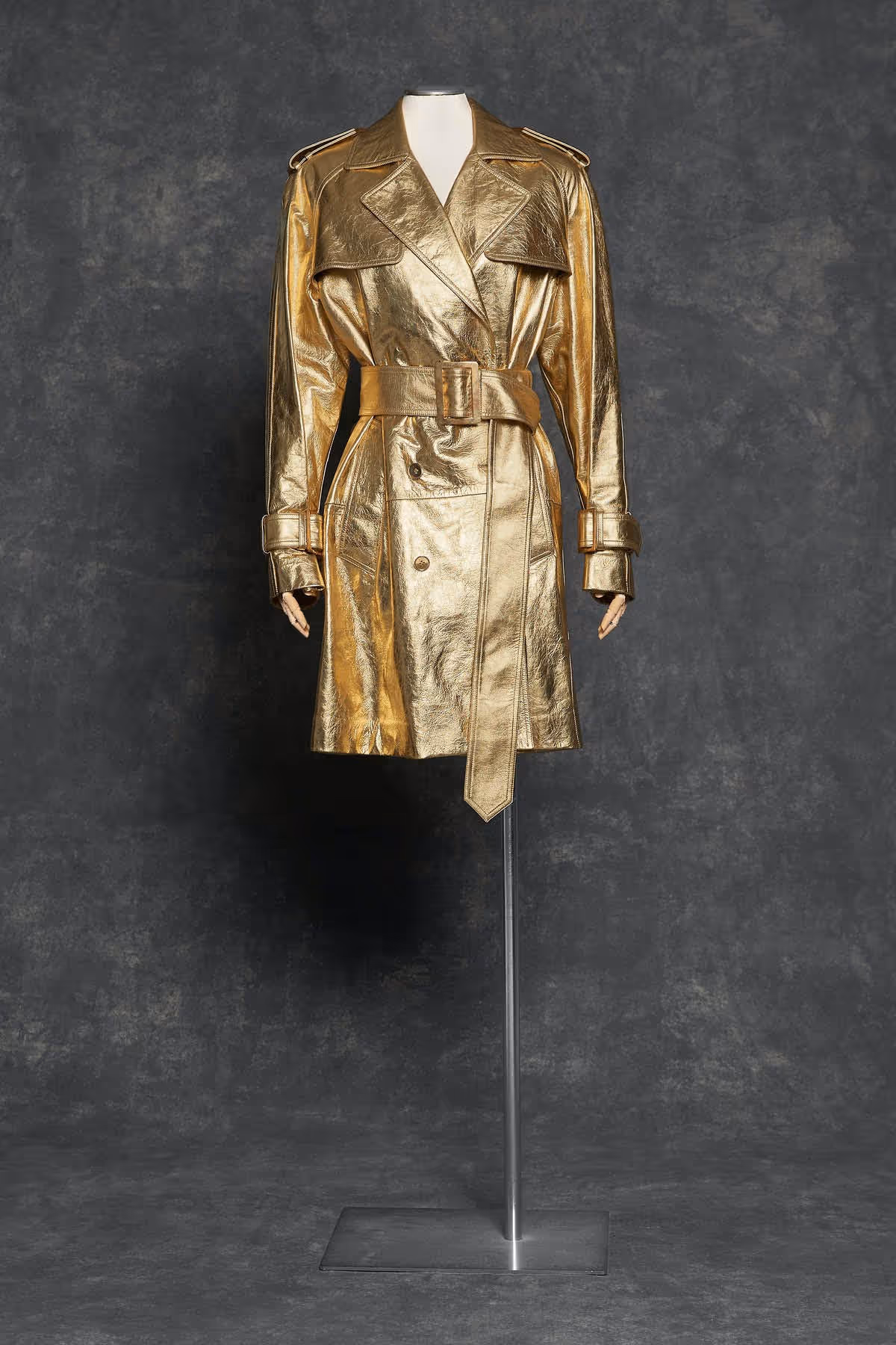 GOLD BONDED LEATHER TRENCH