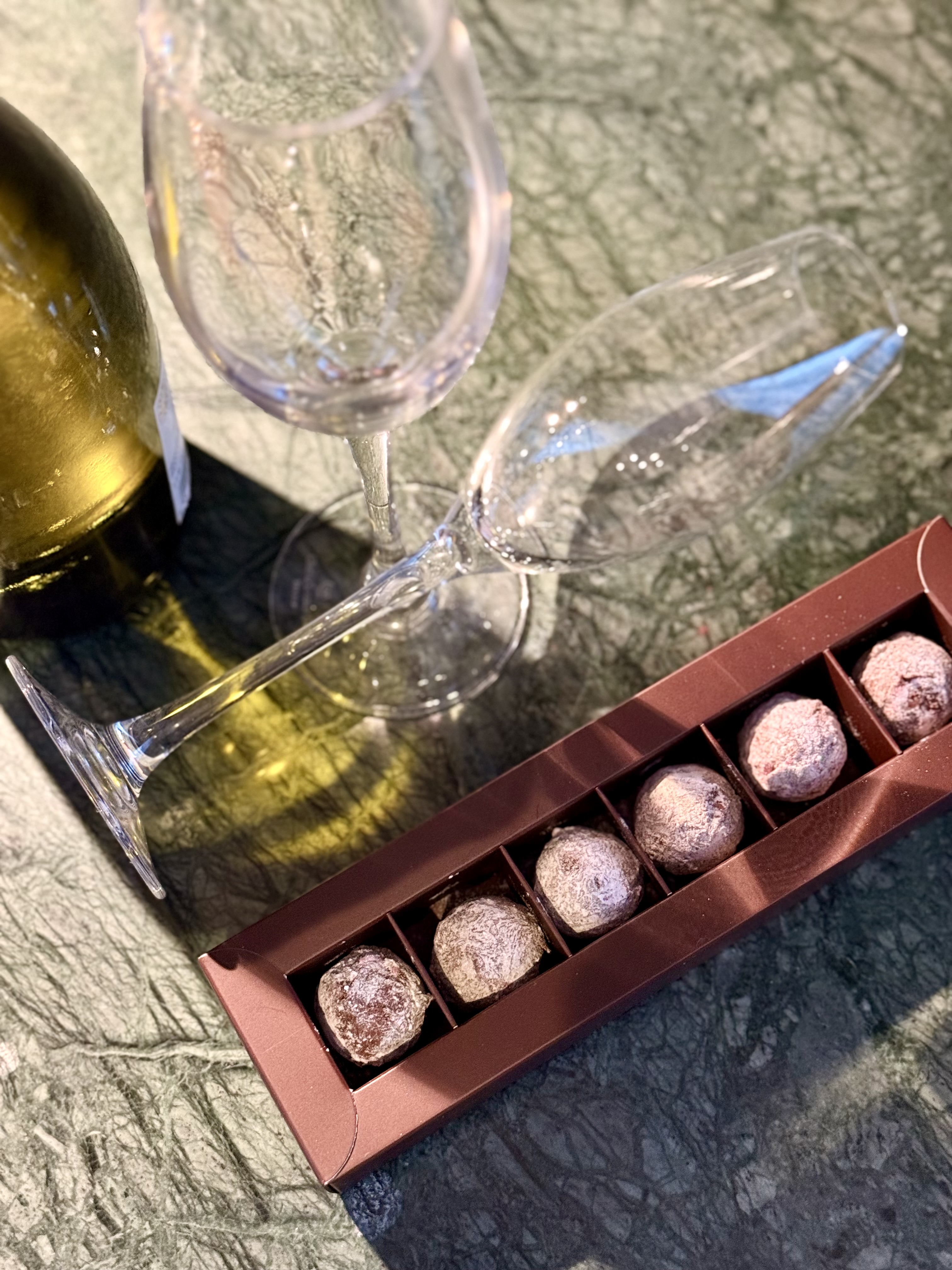 Champagne og sjokolade